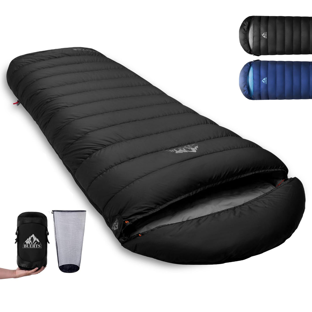 Ultraleichter Daunenschlafsack (680FP) – Kompaktes Packmass – 3 Jahreszeiten Schlafsack für Erwachse