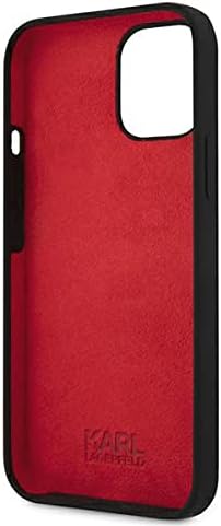 Karl Lagerfeld KLHCP13SSLKLRBK Hülle für iPhone 13 Mini 5,4" Silicone Stack Logo schwarz
