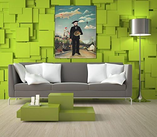- BILD - DRUCK AUF LEINWAND - ROUSSEAU - DER ZOLLBEAMTE MIT DEM HERZEN KIND - 50 x 70 CM, 50 x 70 cm