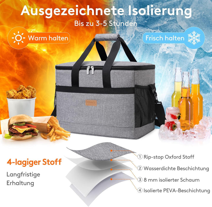 Lifewit 30L Kühltasche Picknicktasche Lunchtasche Mittagessen Tasche Thermotasche Isoliertasche für,