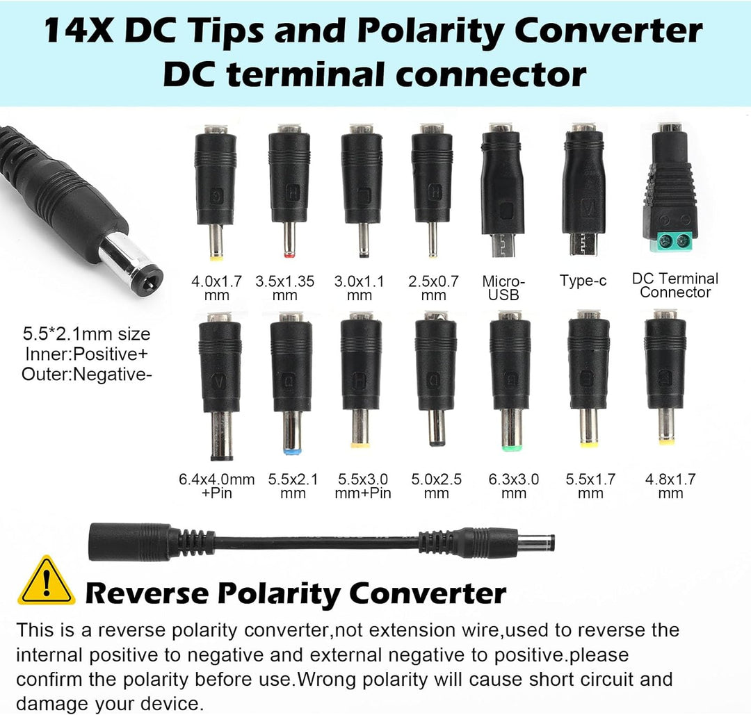 144W Universal Einstellbares Netzteil Adapter 100V-240V AC to DC 3V-24V 6A Konverter Netzteil,Einste