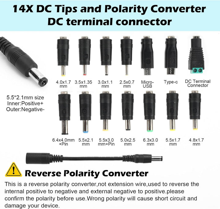 72W Universal Einstellbares Netzteil Adapter 100V-240V AC to DC 3V-24V 3A Konverter Netzteil,Einstel