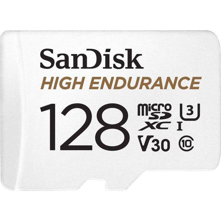SanDisk High Endurance microSDXC Speicherkarte 128 GB + Adapter (Für Dash-Cams und private Überwachu