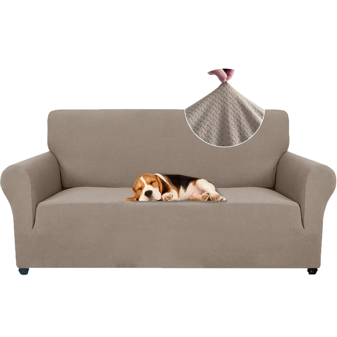 Ystyle Sofa überzug 2 Sitzer Mit Armlehne, Stretch Sofabezug rutschfest, Modern Sofa Cover Für Hunde