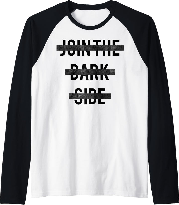 Star Wars Join The Dark Side Black Out Raglan