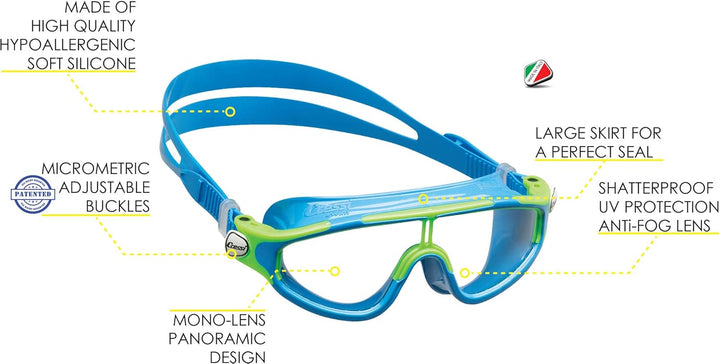 Cressi Schnorchelset Maske Kinder Moon Kid & Baloo Goggles - Schwimmbrille Für Kinder von 7/15 Jahre