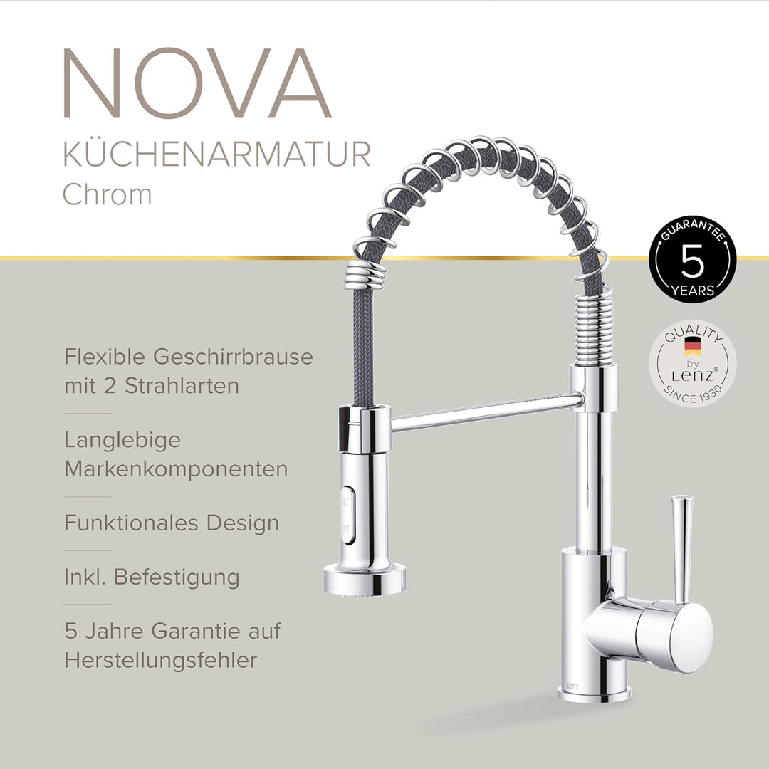 Lenz NOVA Küchenarmatur chrom 46070902, Chrom