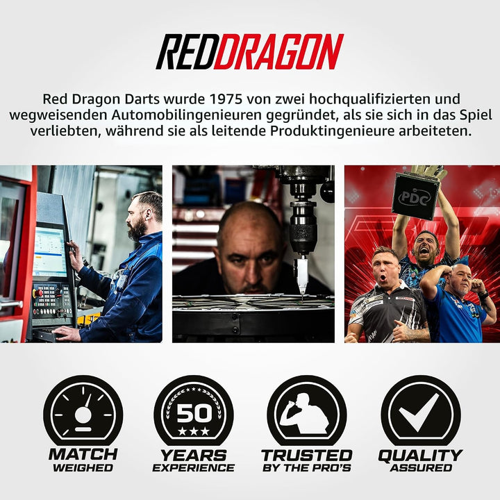 RED DRAGON Javelin Series Profi Dartpfeile Steeldarts Set mit Flights und Schäfte 26.0 Gramm, 26.0 G