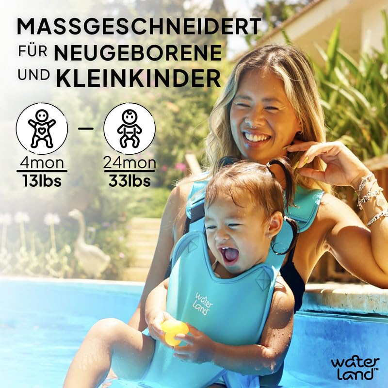 Babytragetücher - Innovativer Tragesitz für Wasser und Land - Wasserdichter Brustgurt für Kleinkinde