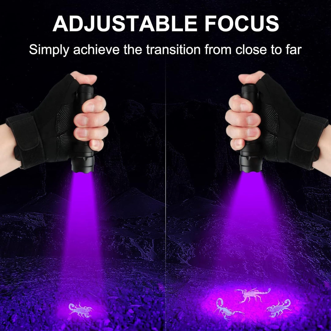 ULTRAFIRE UV Taschenlampe 395-405nm Zoomable Schwarzlicht Mini LED Taschenlampe Einstellbarer Fokus