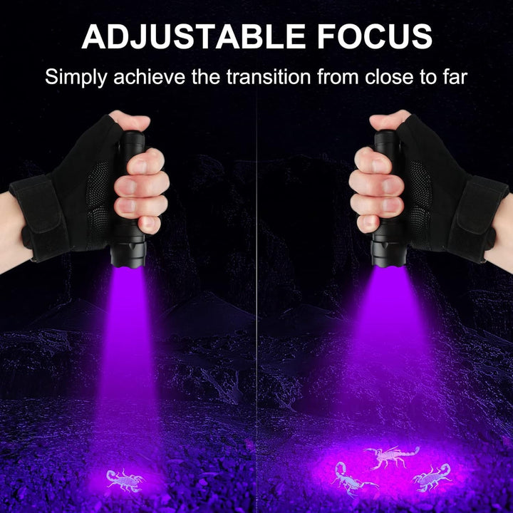 ULTRAFIRE UV Taschenlampe 395-405nm Zoomable Schwarzlicht Mini LED Taschenlampe Einstellbarer Fokus