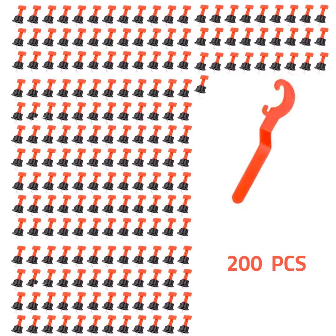 TOPWAY Fliesenausgleichssystem 200 Stück Packung Wiederverwendbare Fliesenausgleicher Abstandhalter