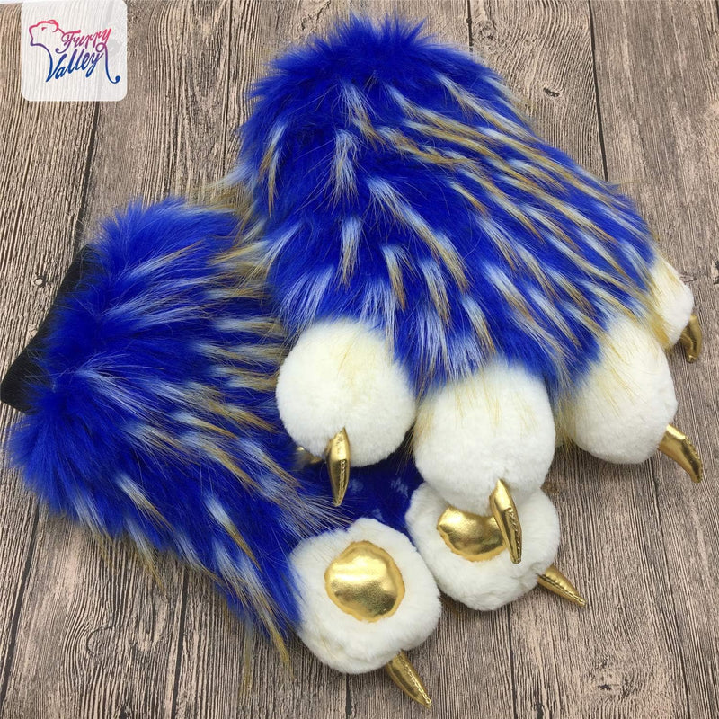 Furryvalley Fursuit Pfoten Handschuhe Kostüm Pelzigen Teilweise Cosplay Flauschige Löwe Bär Requisit