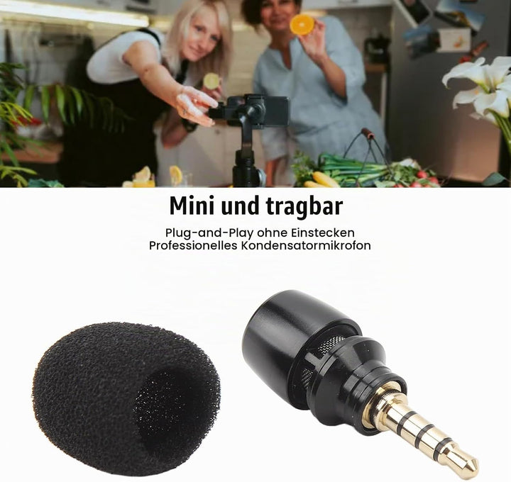 Tosuny 3,5-mm-Mikrofon für Laptop und Desktop-Computer, Rauschunterdrückung, Videoaufzeichnung, Klei