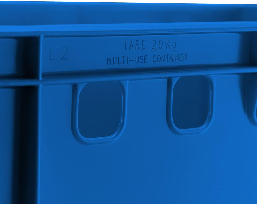 BURI 5x Fleischkiste E2 Metzgerkiste 60x40x20cm lebensmittelecht, robust, stapelbar - Universal Lage