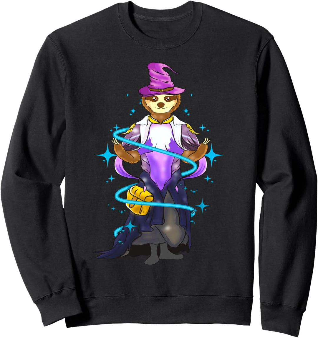 Sloth Magician Majestic Halloween Slothing Wizard Magic Sweatshirt
