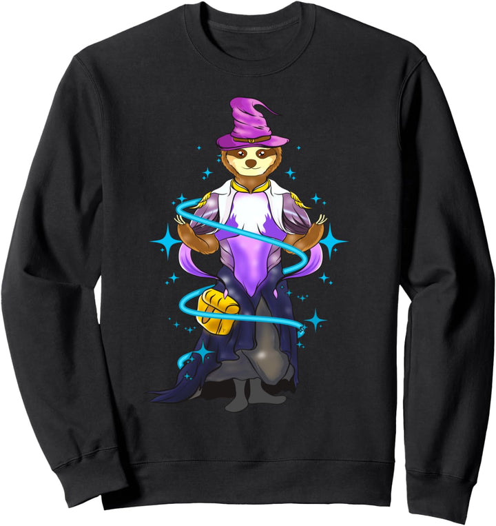 Sloth Magician Majestic Halloween Slothing Wizard Magic Sweatshirt