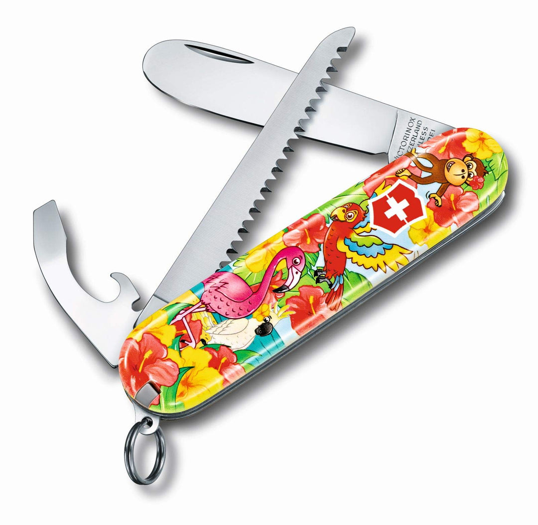 Victorinox, Schweizer Taschenmesser, My First Tier-Edition, Multitool, 9 Funktionen, Klinge, gross,