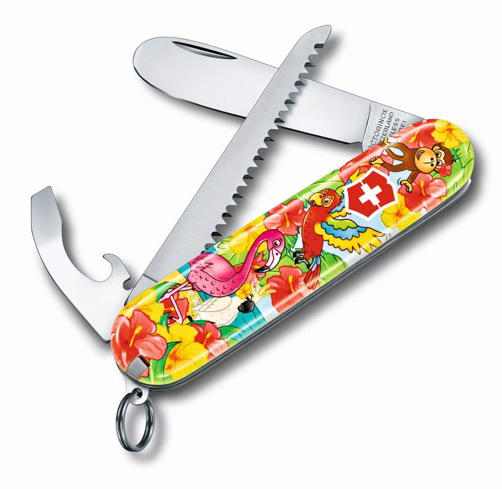 Victorinox, Schweizer Taschenmesser, My First Tier-Edition, Multitool, 9 Funktionen, Klinge, gross,