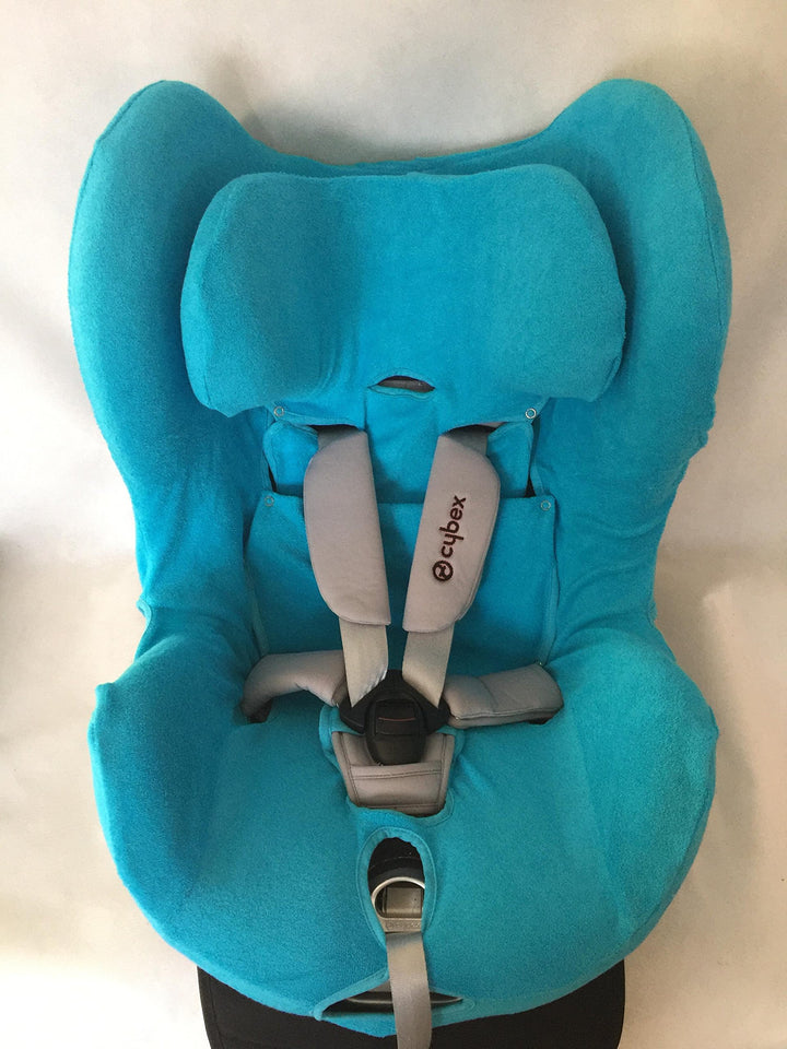 Sommerbezug Schonbezug für Cybex Sirona und Sirona plus Frottee 100% Baumwolle türkis + Bezug für de