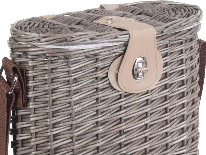 Red Hamper 2 Flasche Willow isolierte Flaschentasche