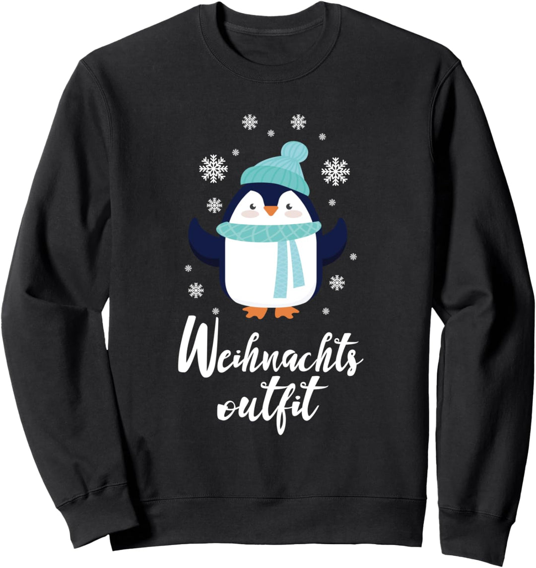 Pinguin Weihnachten Xmas Weihnachtsoutfit Geschenk Sweatshirt