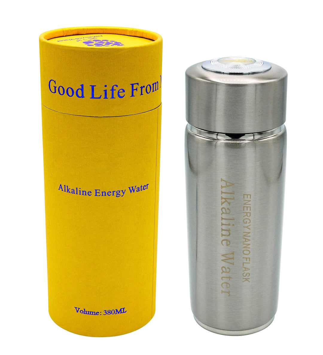 Portable Alkaline Water Twin Filter Nano Energy Ionizer Flask Health Cup, Bottle, Silver