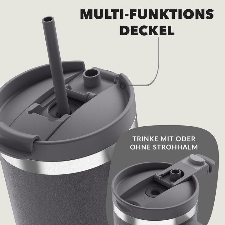 Contigo Tumbler | Thermosflasche mit Henkel und Strohhalm | 1200 ml