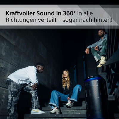 Sony SRS-XV800 - Bluetooth, Party Box Lautsprecher, Kraftvoller 360° Sound, tragbar, 5 Front-/2 Rück