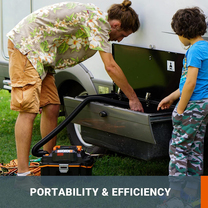 WORX Akku-Werkstattsauger 18V(MAX 20V) WX031, PowerShare, Starke Saugkraft, tragbar, mit 1 STK. Akku