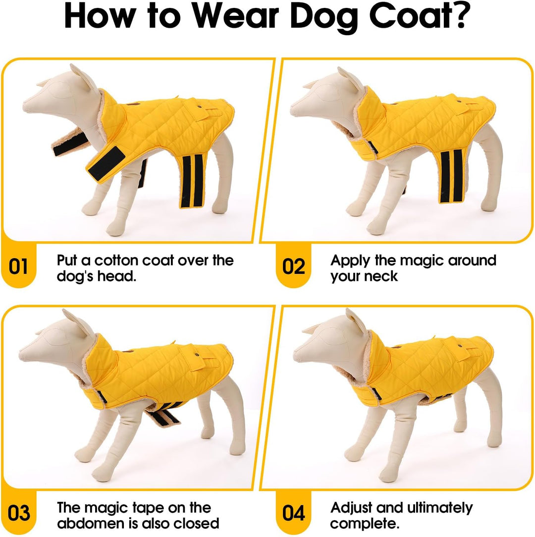 CITÉTOILE Wintermantel Hundemantel, Warme Winterjacken mit Fleece für Hunde,Hundejacke Hundekleidung