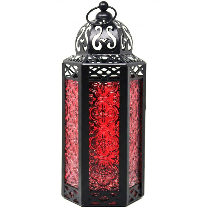 Vela Lanterns Marokkanische Lampenlaterne, dekorativer Kerzenhalter für Innen- und Aussenbereich, He