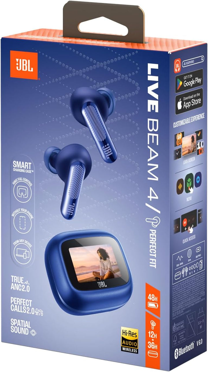 JBL Live Beam 4, Kabellose Noise-Cancelling-Ohrhörer, Hi-Res Audio, Smart Charging Case, Bluetooth,