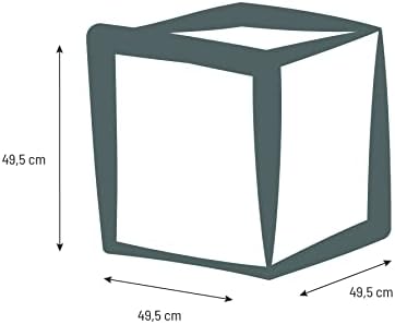 EDA - Übertopf, quadratisch, 50 cm, Volcania, 57 l, Steinoptik, doppelwandig, Wasserspeicherzone – 4