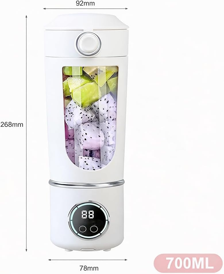 Gohytal Tragbarer Mixer, Kleine Mixer für Smoothie und Shakes, 700ML Mini-Standmixer, Kleiner Entsaf