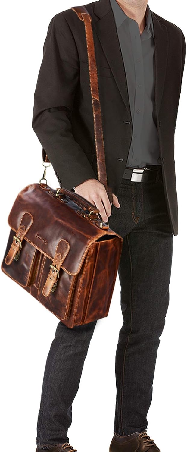 STILORD Karl Aktentasche Herren Lehrertasche Bürotasche Laptoptasche Umhängetasche XL Businesstasche