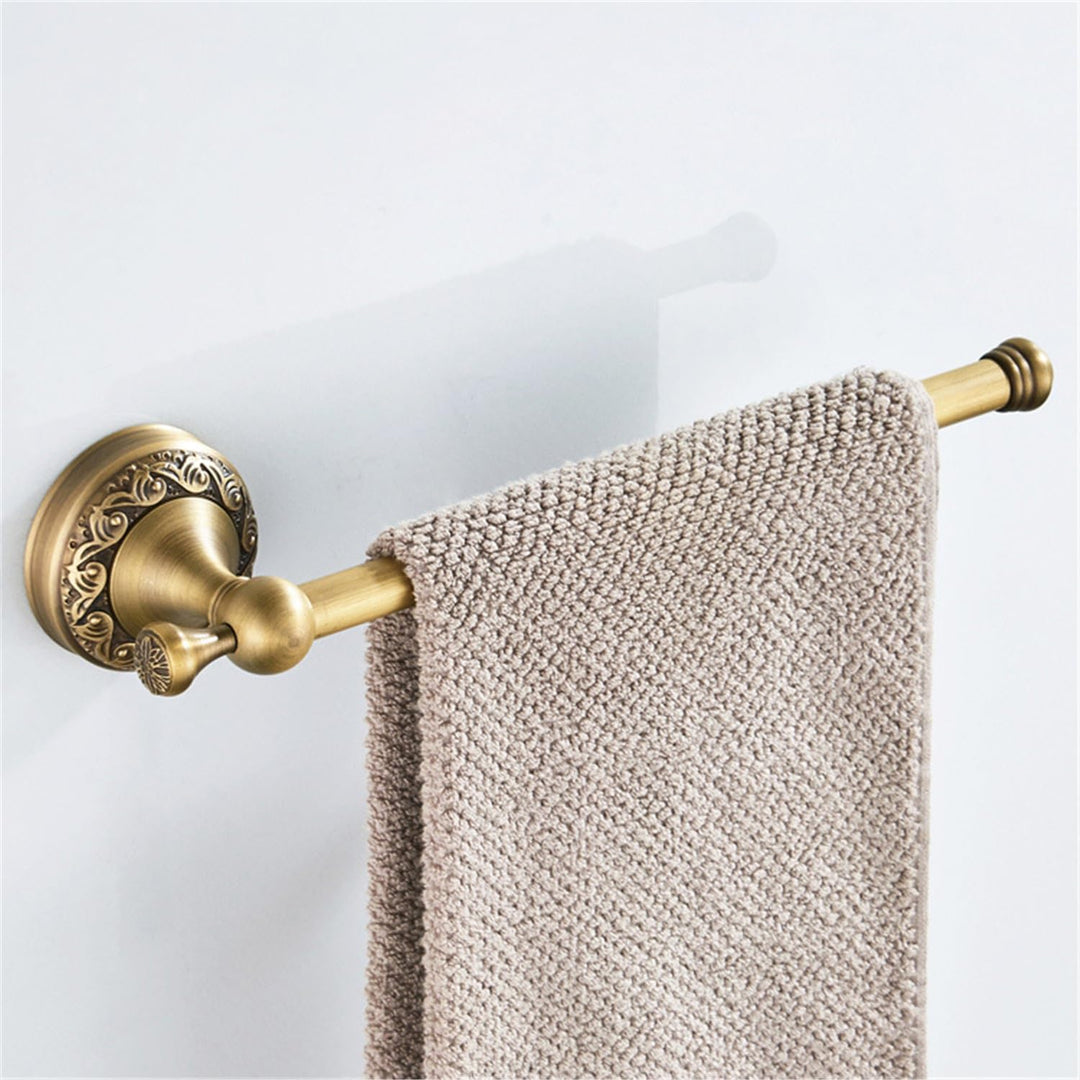 Flybath Handtuchhalter Antik Messing Vintage Exquisite Muster Carving Hanger Open Handtuchring für B