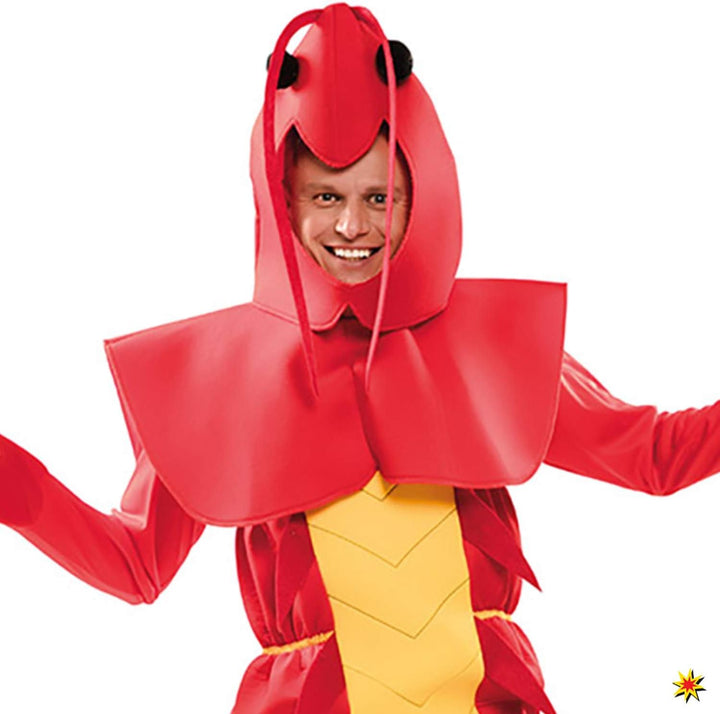 EUROCARNAVALES Herren Kostüm Languste Gusto rot Einheitsgrösse Hummer Krebs Karneval Fasching