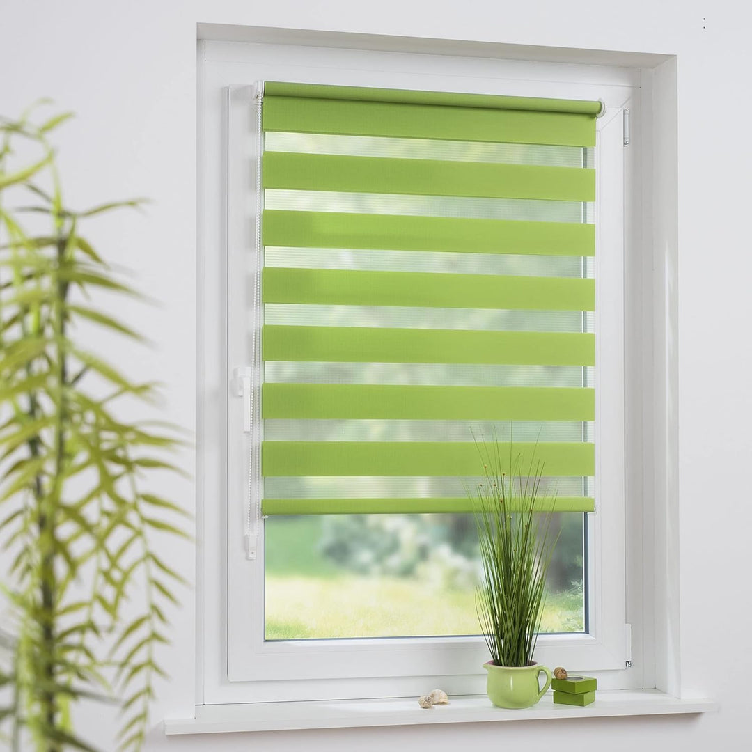 Liedeco® Duo Rollo Klemmfix - 60 x 160 cm Apple Green/lichtdurchlässig/stufenlos verstellbar/leichte