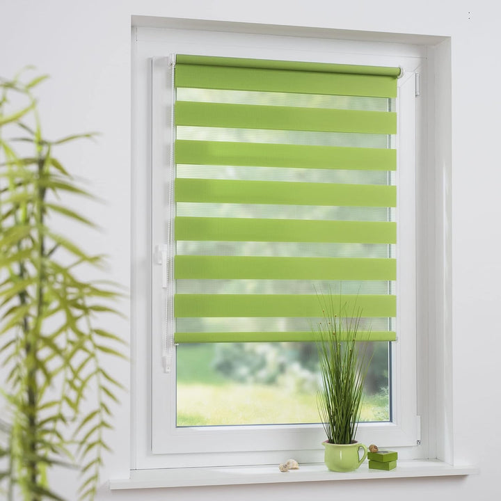 Liedeco® Duo Rollo Klemmfix - 60 x 160 cm Apple Green/lichtdurchlässig/stufenlos verstellbar/leichte