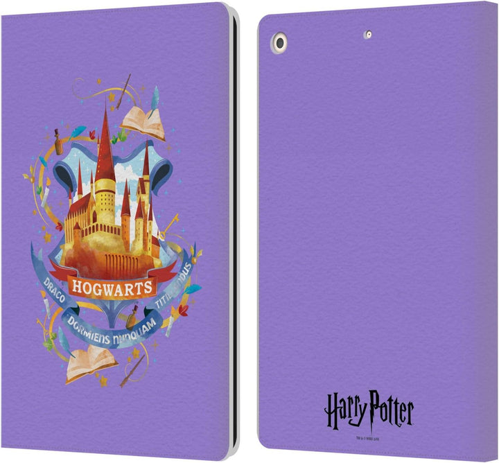 Head Case Designs Offizielle Harry Potter Hogwarts Deathly Hallows II Leder Brieftaschen Handyhülle