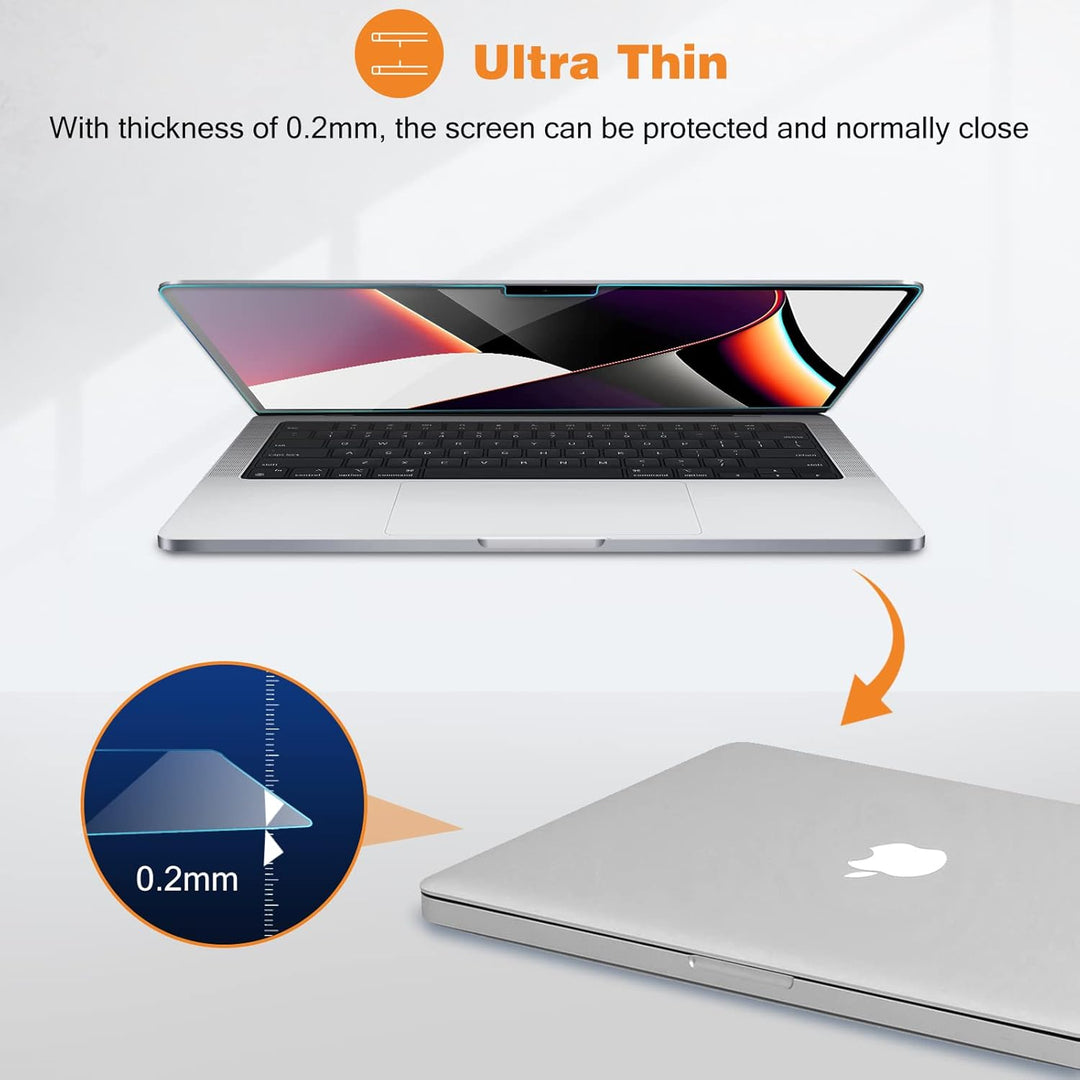 ProCase Schutzfolie für MacBook Pro 16,2 Zoll 2024 (M4) A3403/A3186, 9H Gehärtetes Glas für 16 Zoll