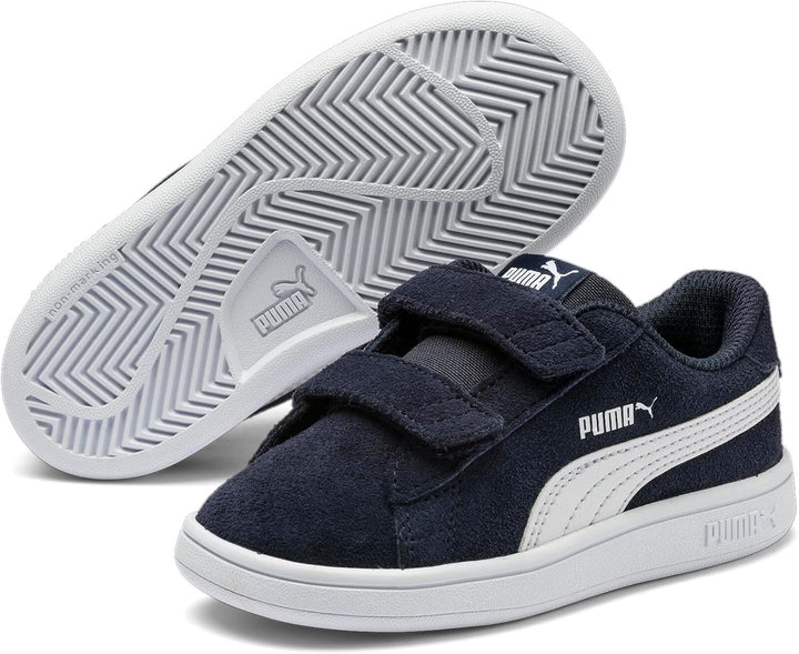 PUMA Unisex-Kinder Smash V2 Sd V Inf Sneaker, Peacoat Puma White