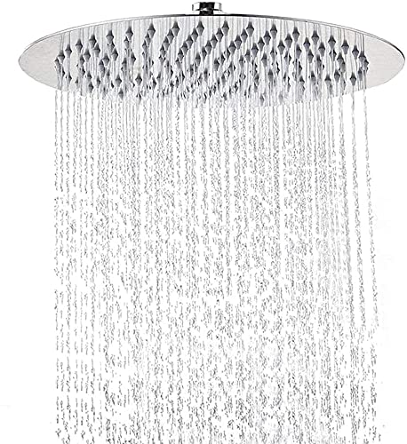 Duschkopf Regendusche 30cm, Regenduschkopf 12 Zoll Rund aus Edelstahl, Selbstreinigende Regendusche