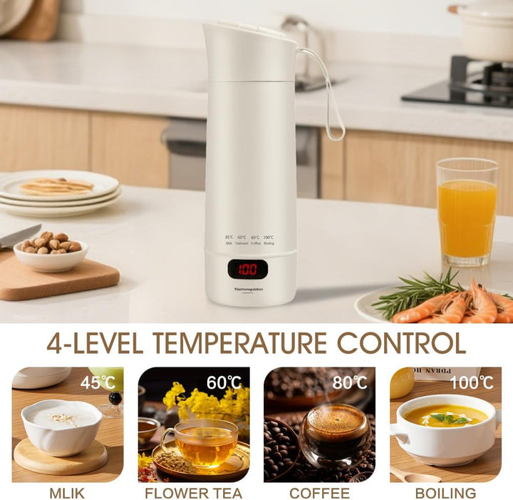 Kleiner Tragbarer Wasserkocher, Tragbarer Elektrischer Wasserkocher, 5 in 1 Mini-Wasser-kocher & Min
