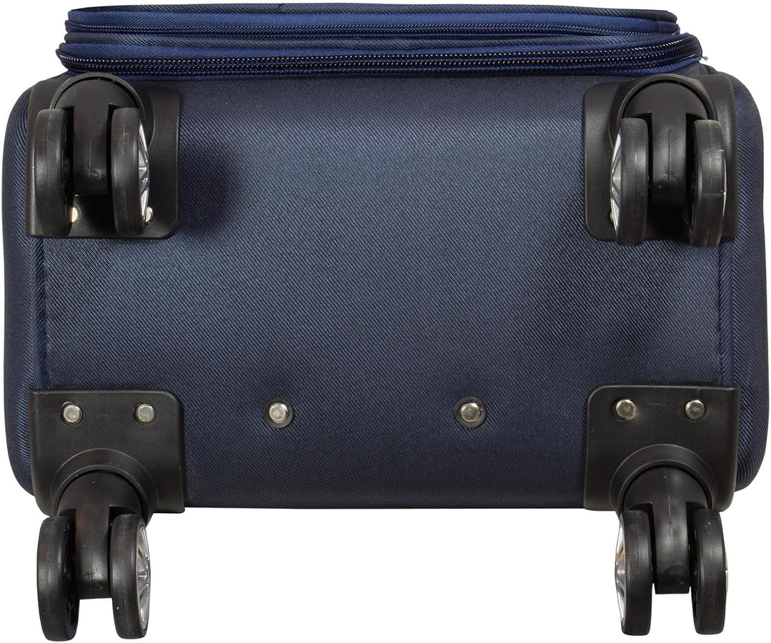 Trendyshop365 Weichgepäck Handgepäck Koffer Maribor 58cm 43 Liter 4 Rollen Zahlenschloss Blau Handge