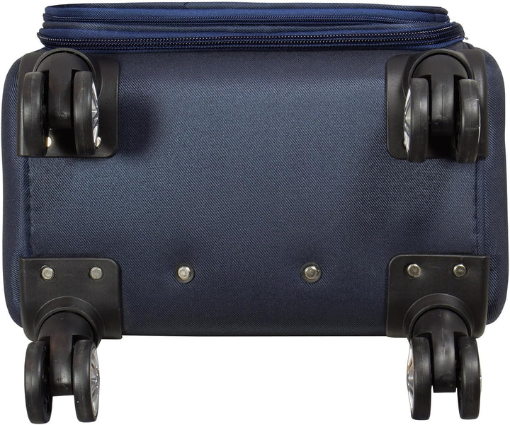 Trendyshop365 Weichgepäck Handgepäck Koffer Maribor 58cm 43 Liter 4 Rollen Zahlenschloss Blau Handge