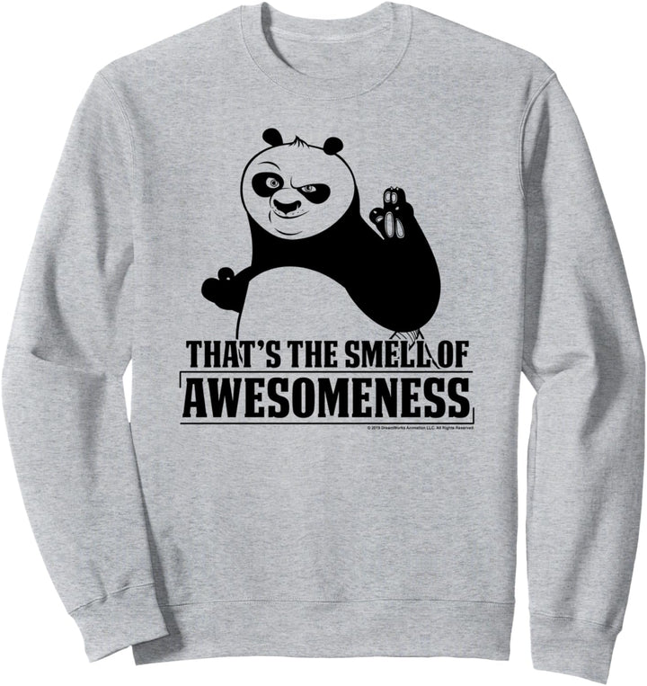 Kung Fu Panda Smell The Awesomeness Po Portrait Sweatshirt