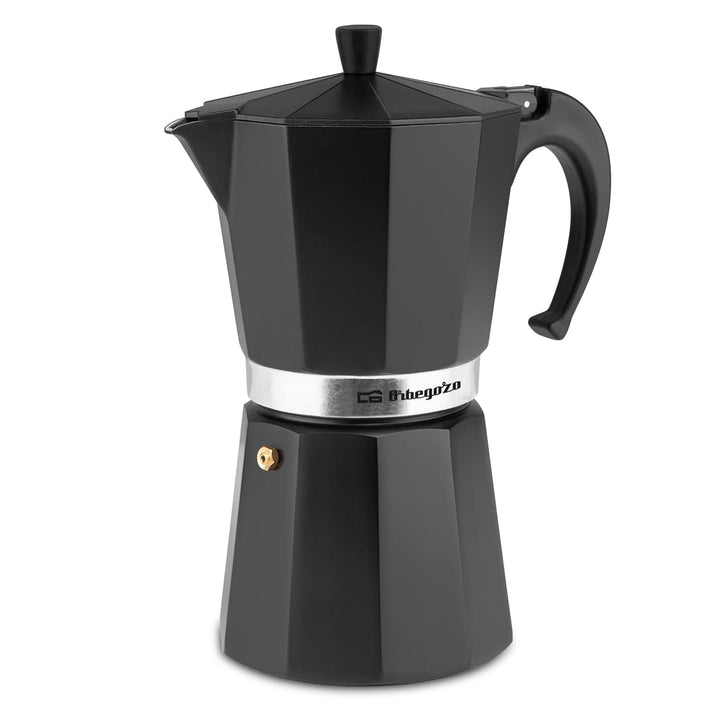 Orbegozo KFN 1210 - Italienischer Kaffeekocher aus Aluminium, Kapazität: 12 Tassen, ergonomischer Gr