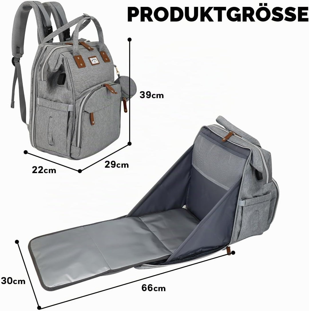Generisch Wickeltasche Rucksack mit Wickelunterlage, wasserabweisend, mit isolierten Flaschenhaltern